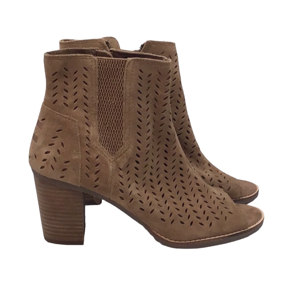 💚 Toms Tan Booties, Size 9.5
